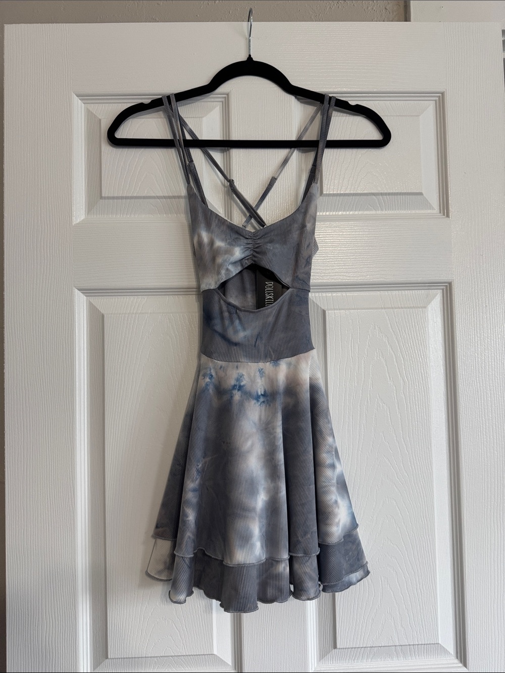 NWT Current Mood Dolls Kill Tie Dye Tiered Mini Dress - XS